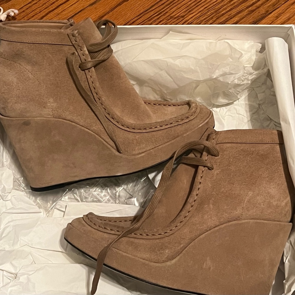 Balenciaga Women's Brown Wedge Boots